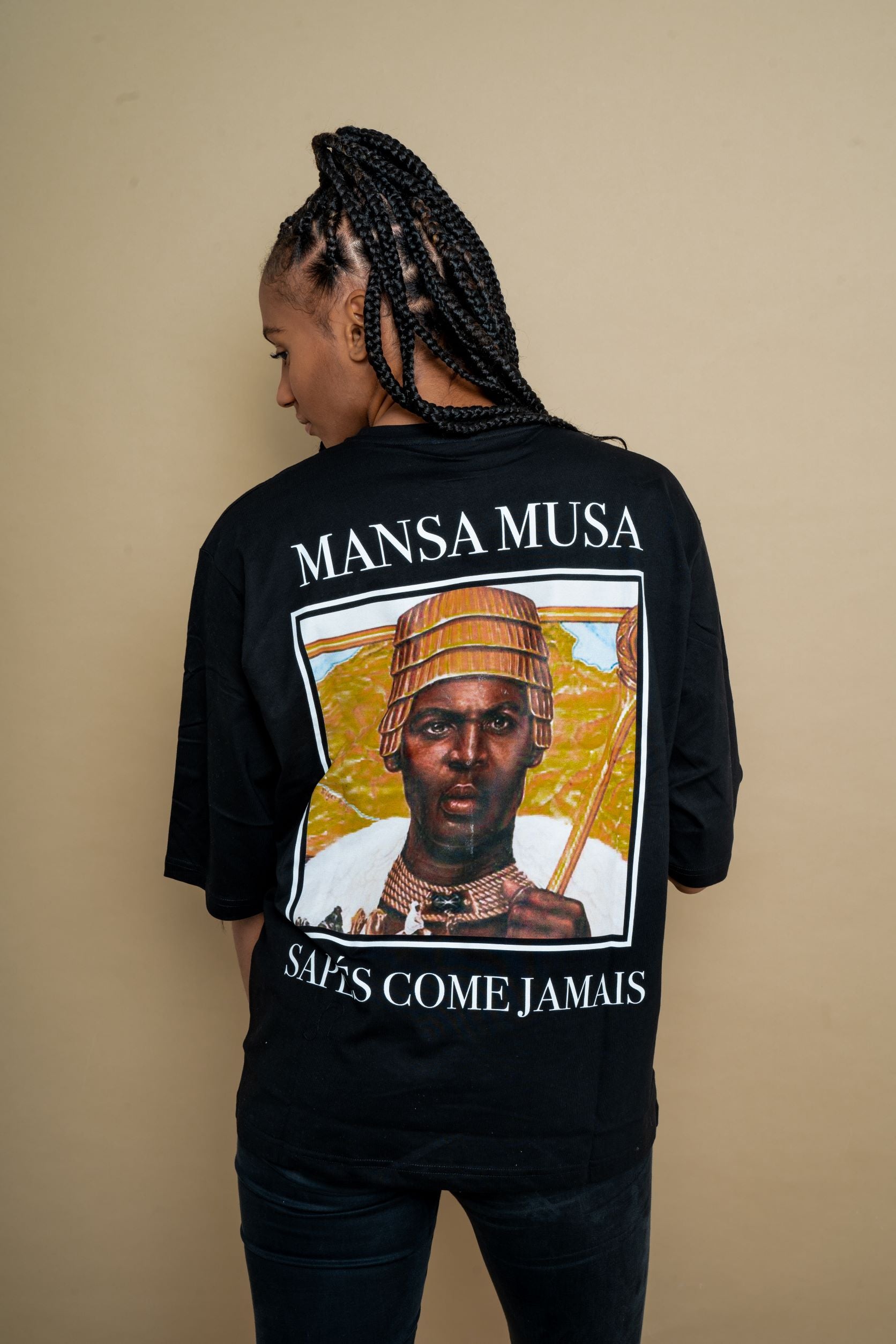 SCJ Mansa Musa T-Shirt - Black Oversize